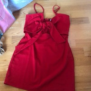 Red cocktail dress
